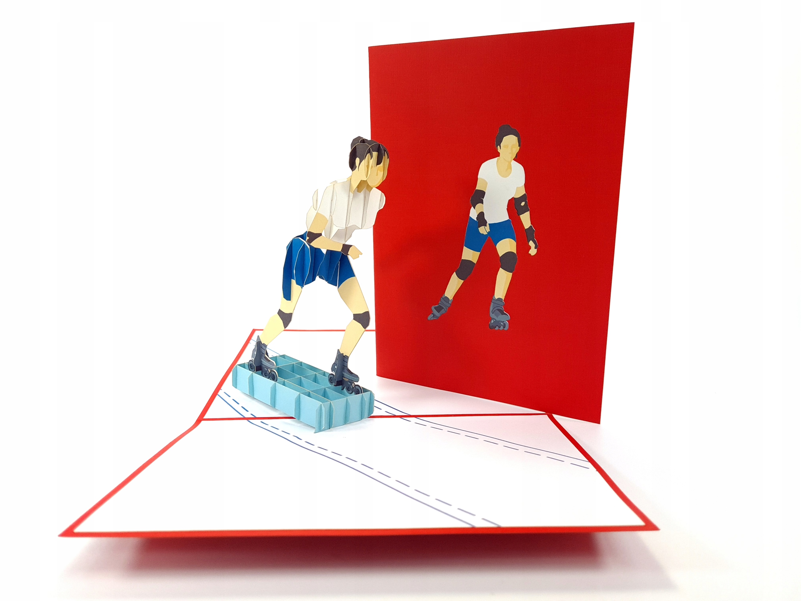 Rolki Rolkarze Skating Kartka 3D Sport Zdrowie WOW