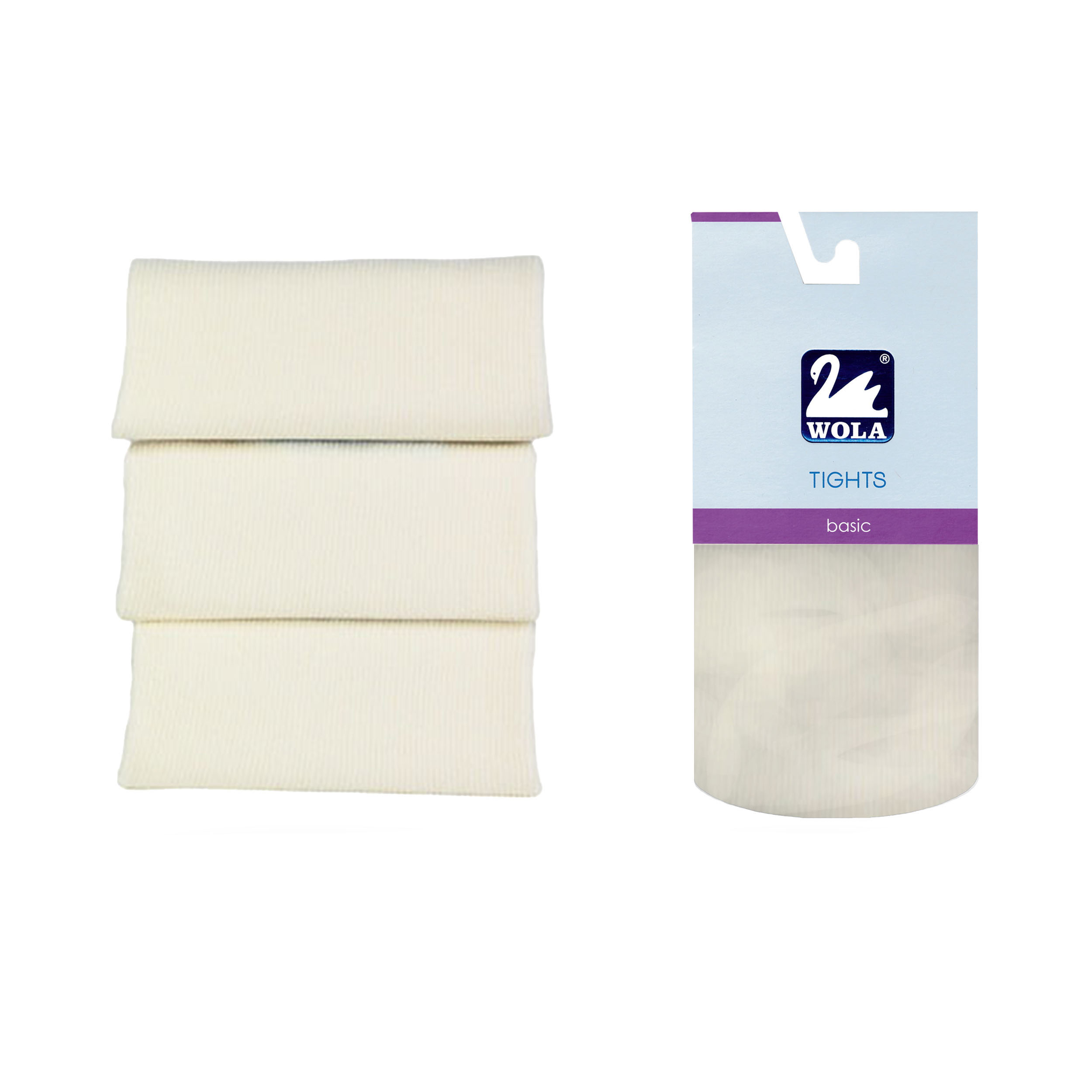 

Bawełniane rajstopy Wola Basic, Off White, 152-158