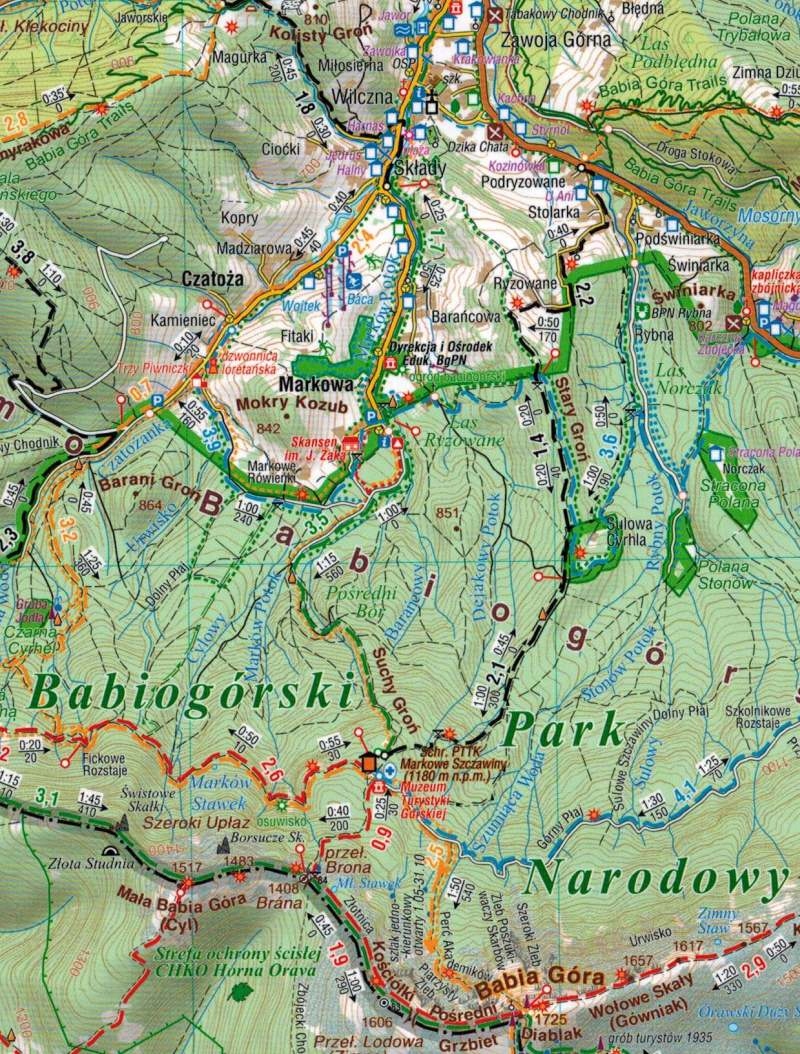 BESKID ŚLĄSKI ŻYWIECKI MAŁY MAPA LAMINOWANA x 3 ZESTAW COMPASS Liczba stron 2