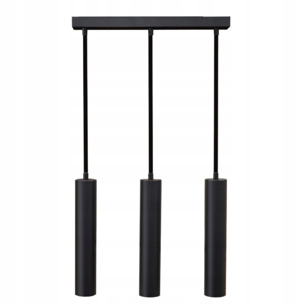 Závěsná Lampa Zwis stropní lustrová lišta 38 Cm 3x Tuba 29 Cm na GU10