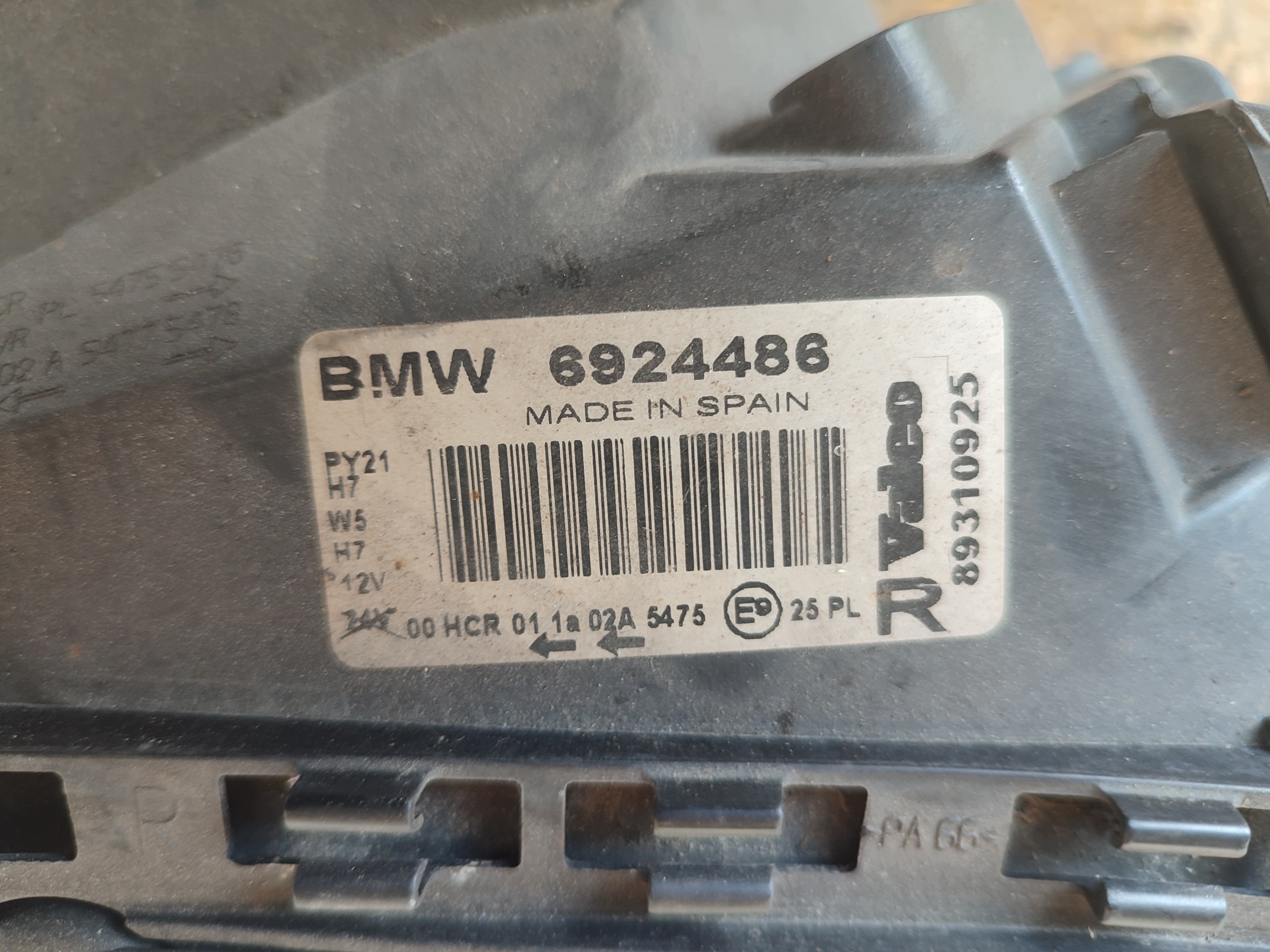 REFLEKTOR droite feu avant EU 6924486 BMW E87 04-07