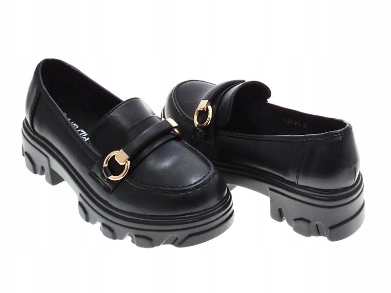 DAMSKIE MOKASYNY PLATFORMA BLACK r.41 Marka inna