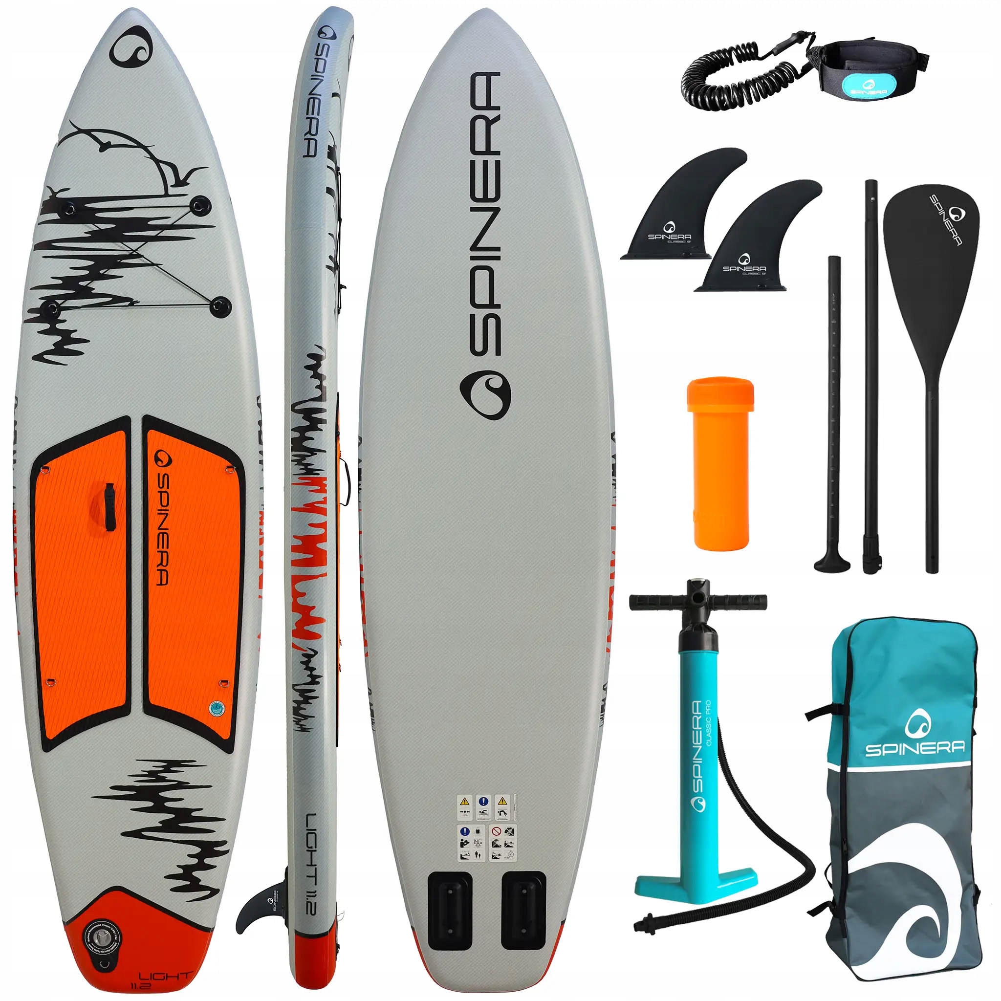 nafukovací paddleboard Spinera Light 11'2 Ult 2025 – ultralehká 7,3 kg sada