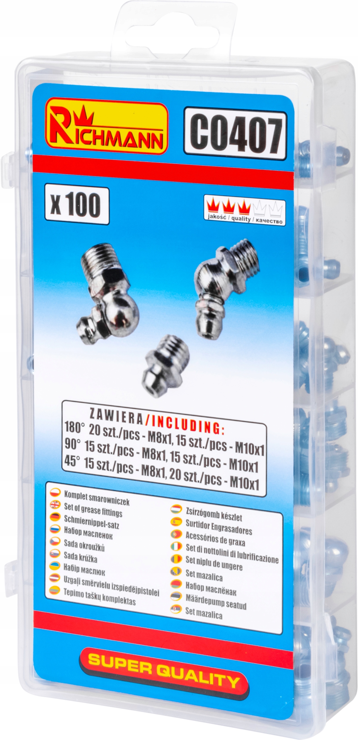 ZESTAW 100el. SMAROWNICZKI KALAMITKI M8/M10 Kod producenta C0407