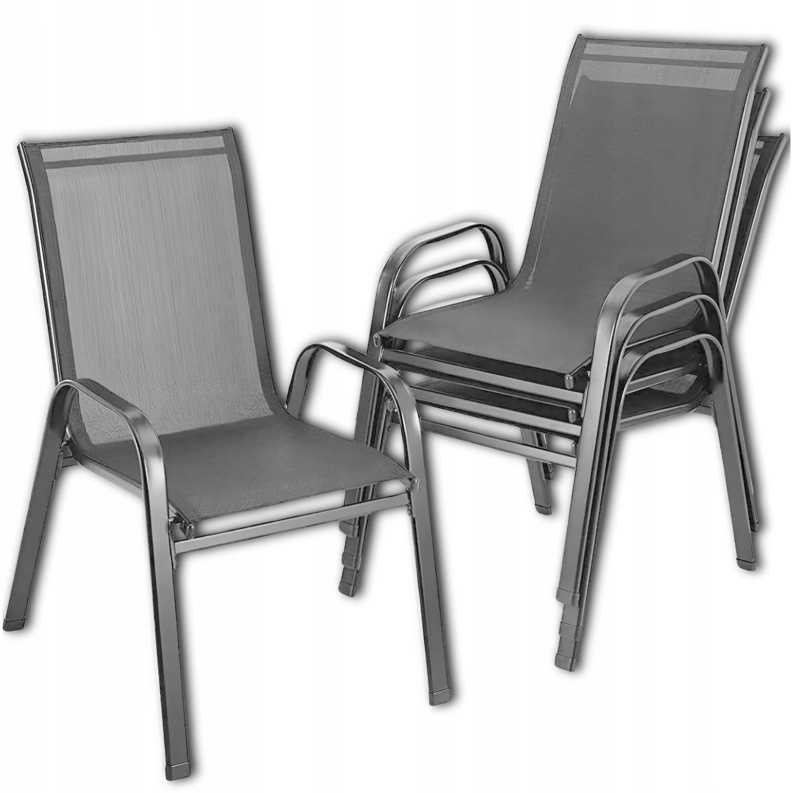 ZESTAW KRZESEŁ NA BALKON TARAS KRZESŁO OGRODOWE FOTEL DO OGRODU TARASU 4szt Stan opakowania oryginalne