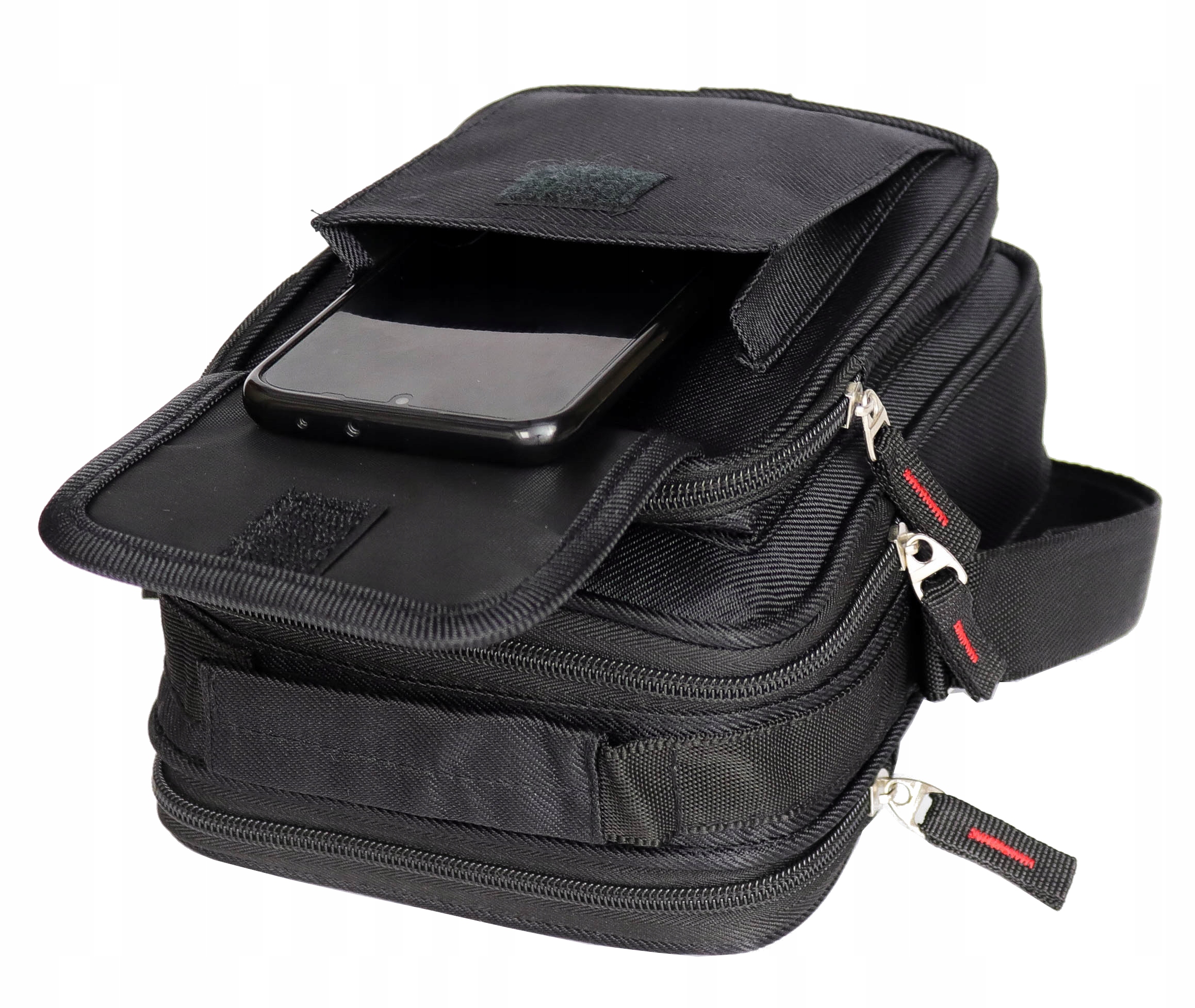 TORBA MĘSKA SASZETKA SPORTOWA NA RAMIĘ DO PRACY Kolor czarny