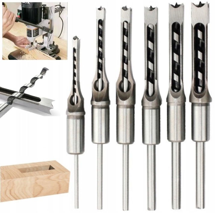 Wiertła 6EL.DO Wiercenia Otworów Kwadratowych Frez Do Czopowania W Drewnie