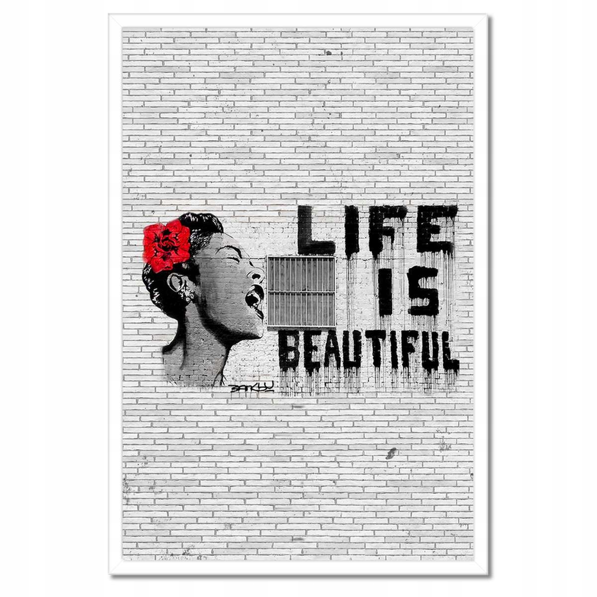 Plakáty v rámu 40x60 Banksy Life jsou krásné