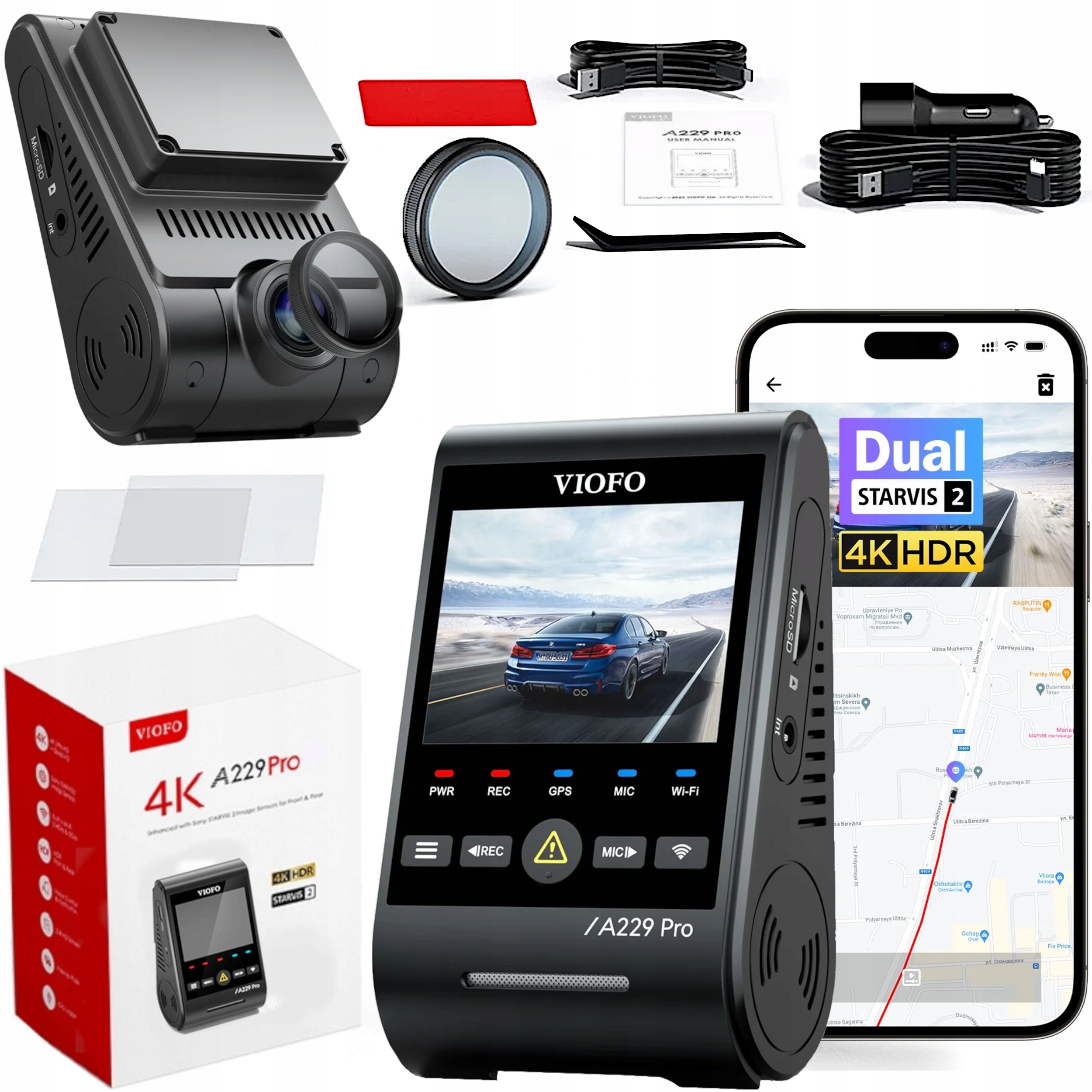 Wideorejestrator Viofo A229 PRO 1CH GPS