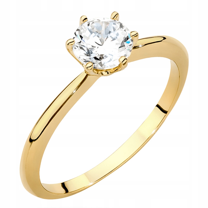 Krásný Zlatý Prstýnek 585 s Briliantem 0,70 ct