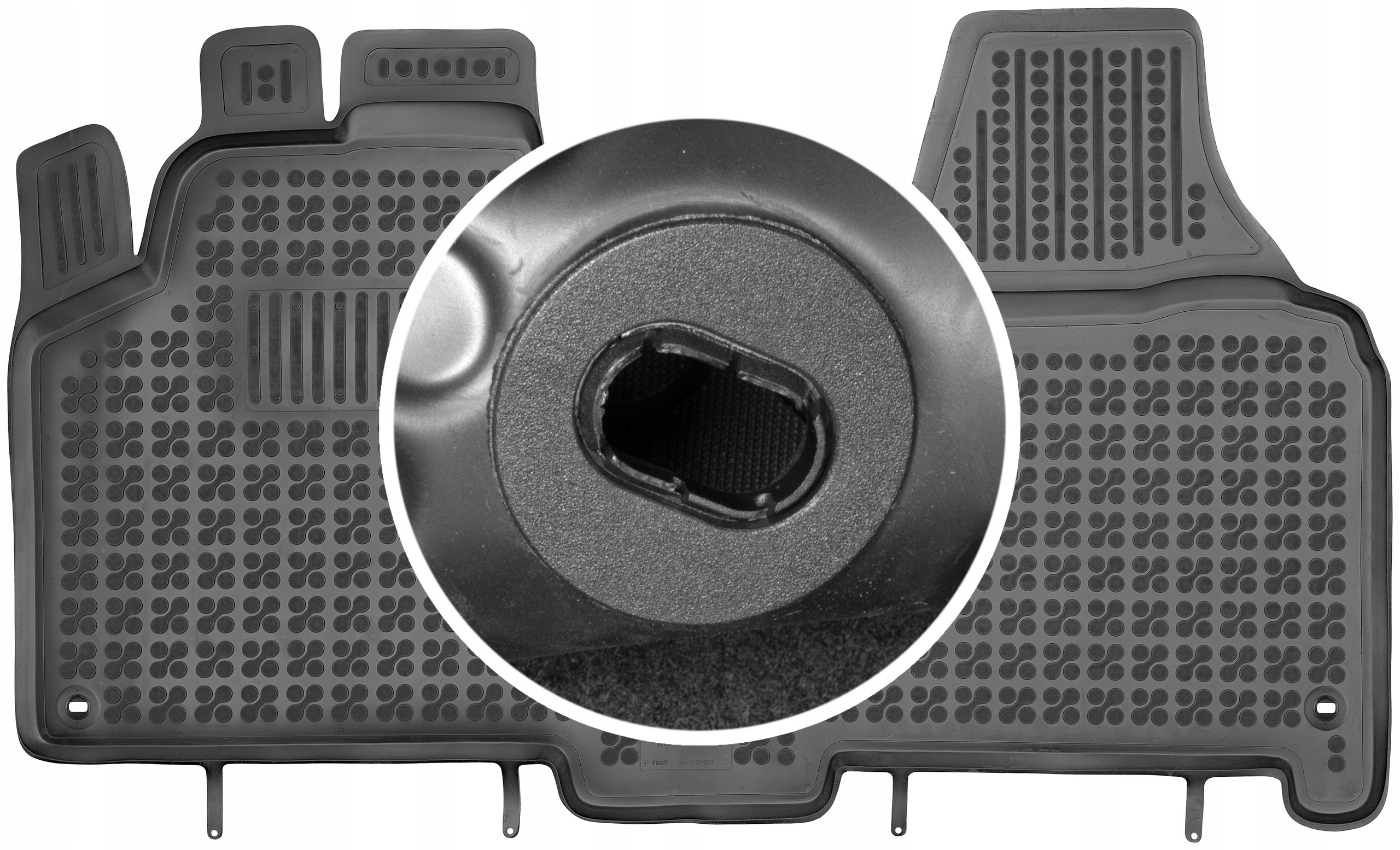 Toyota Proace I predná časť 2013-2016 Gumové rohože do auta Upevnenie