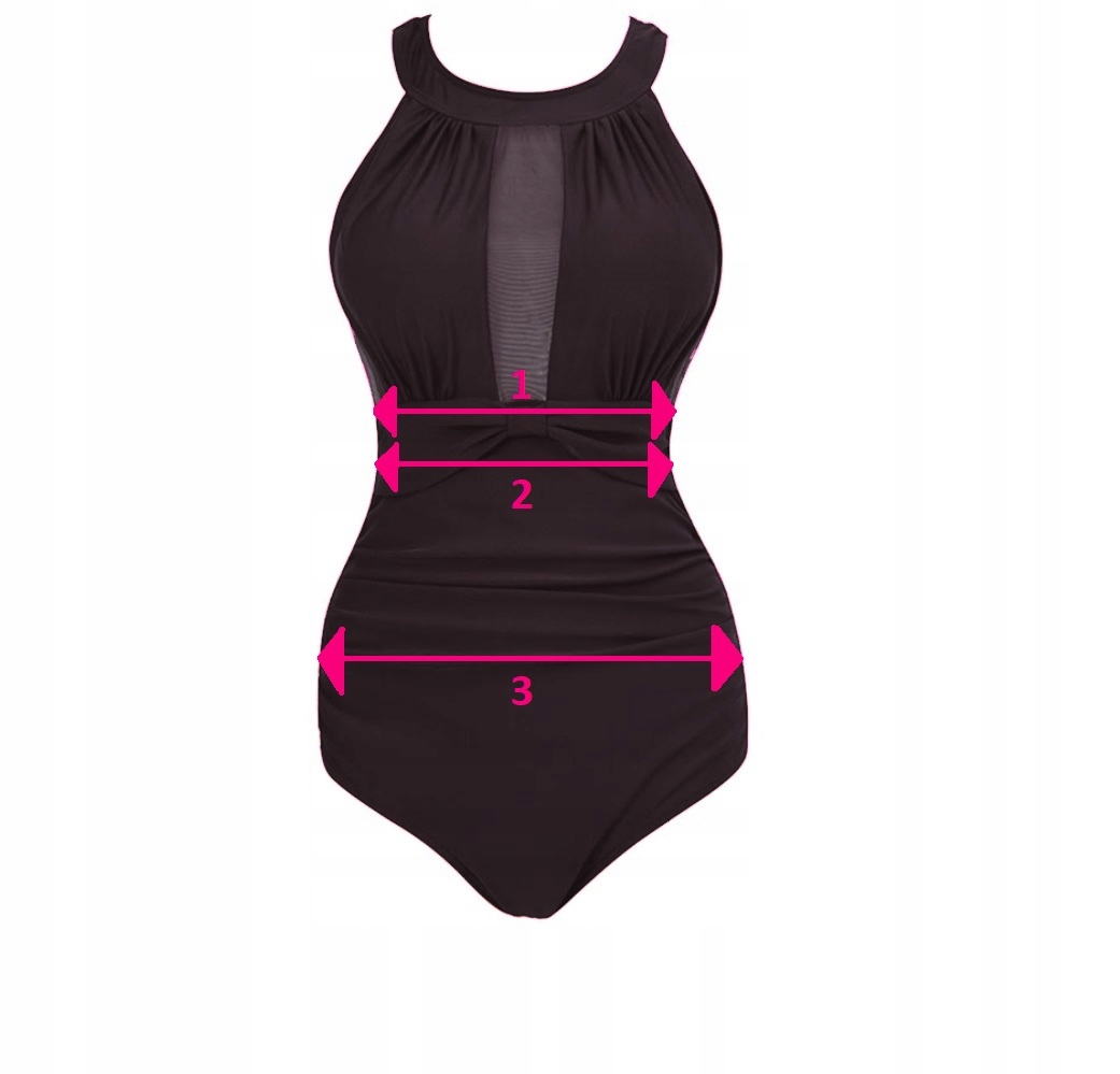 STRÓJ KĄPIELOWY JEDNOCZĘŚCIOWY Z KOKARDKĄ S 36 Rozmiar S