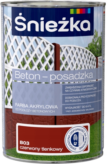 

Farba do betonu Śnieżka Beton Posadzka 1L Czerwony
