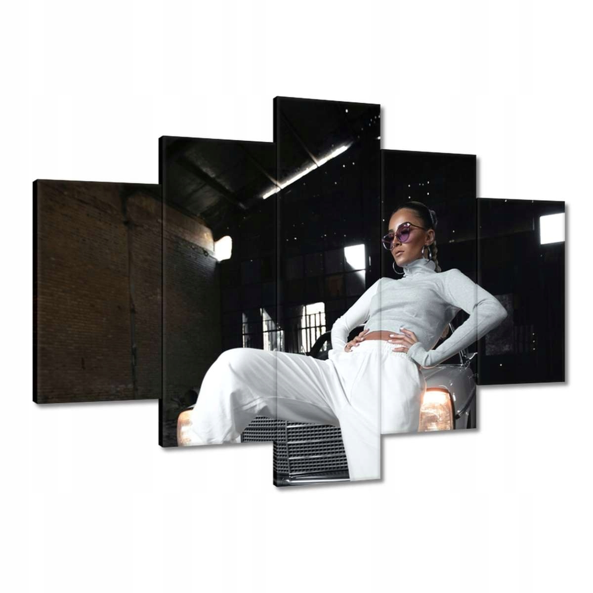 Obrazy 150x105 Bílá klasika Mercedes 200