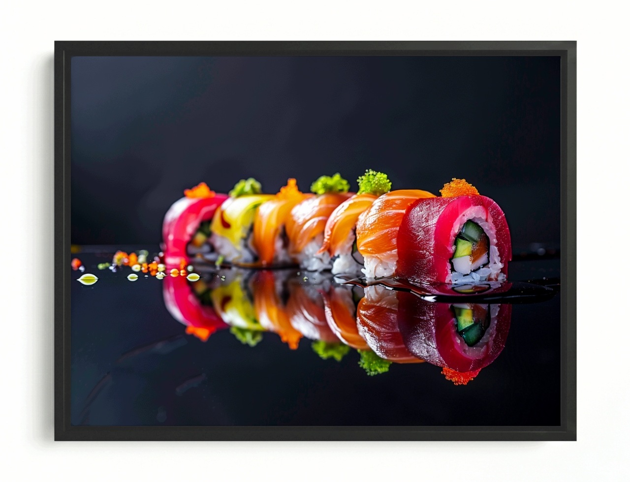 Obraz Rám Americký Box Kuchyně Vaření Jídlo Japonsko Sushi 100x75