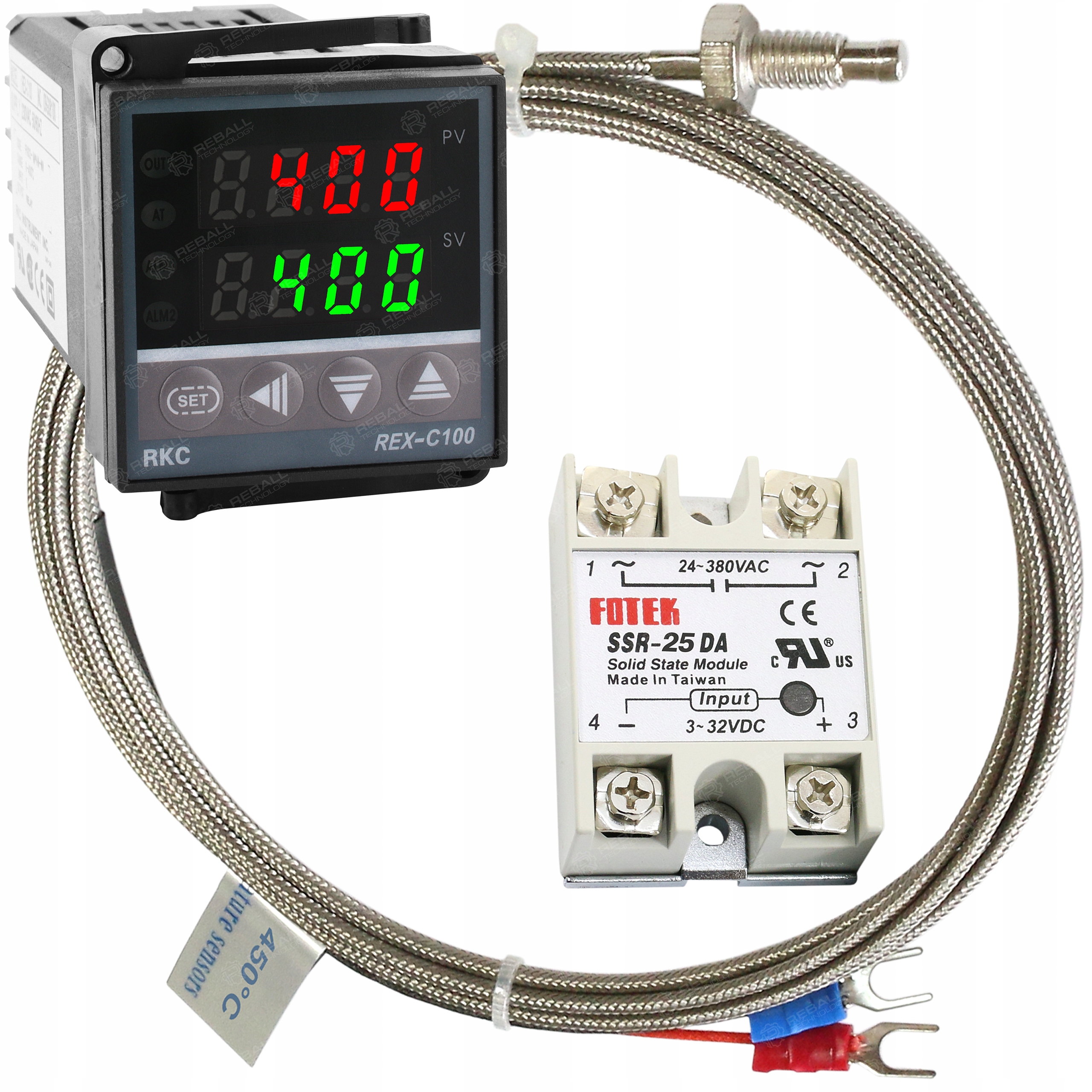 Termostat Rex C100 Senzor M8 Ssr