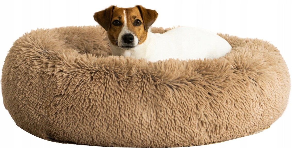 Legowisko antystresowe Lux dla psa kota 80x80 beż Polski Producent