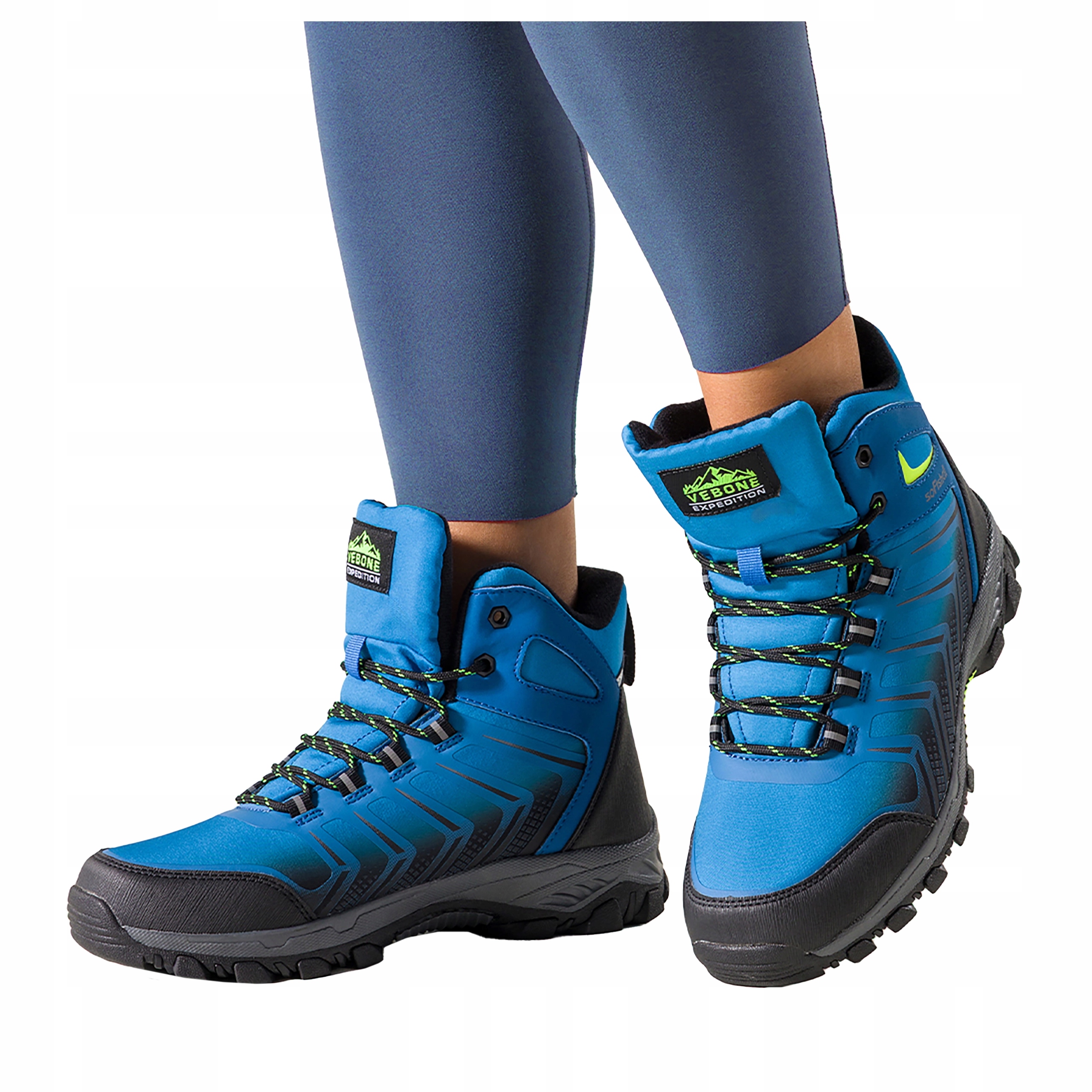 Dámské Trekingové Boty Modré Sportovní Pohodlné Šněrovací velikost 39