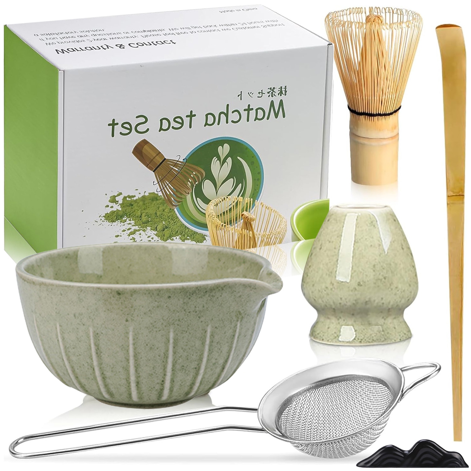 Startovací Sada Matcha Čajová Sada Matcha Pro Čistící Metly