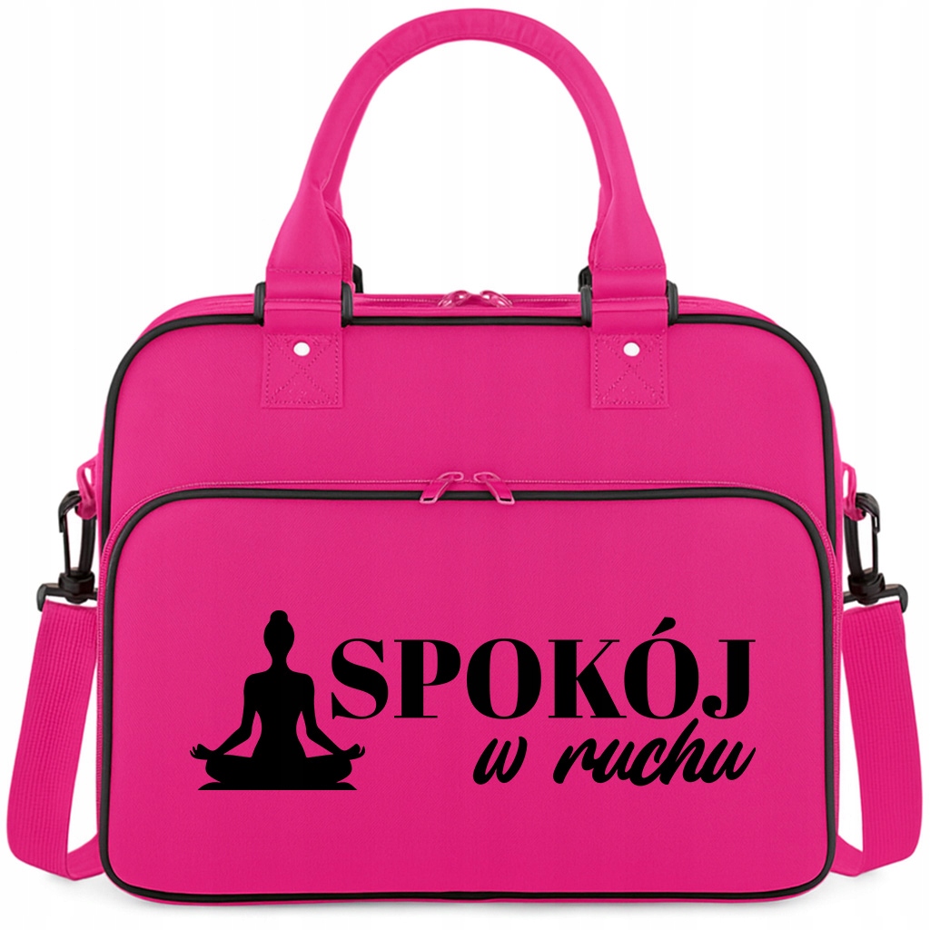 Torba Różowa Spokój W Ruchu Na Siłownię Trening Pilates Fitness Sportowa