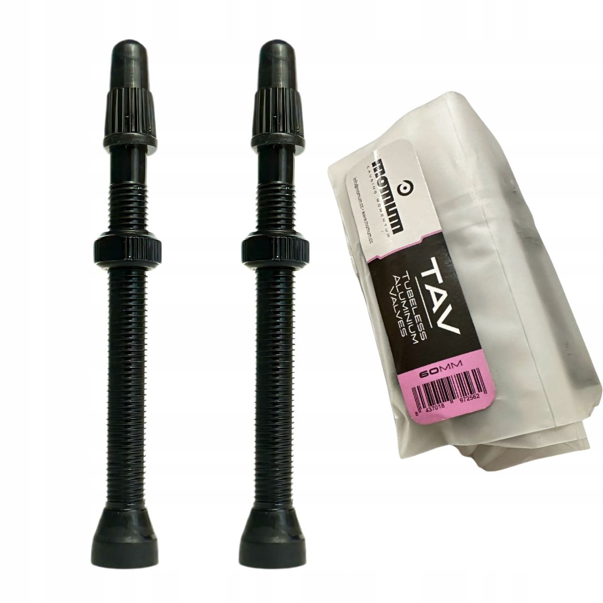 Ventily pro jízdní kola, bezdušové ventily Momum Set 20 Tav Valve Aluminium 60 mm