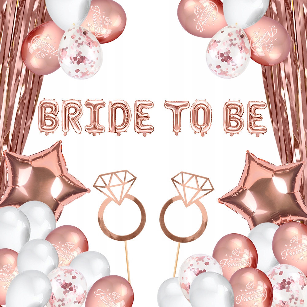 

Zestaw Balonów Panieński Bride To Be Duże Balony