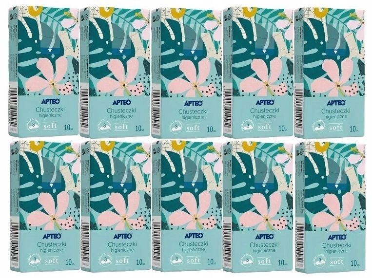 

Apteo Chusteczki higieniczne Soft, 10 x 10 sztuk