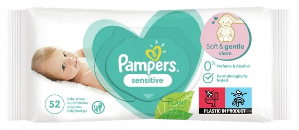 Pampers Nawilżone Chusteczki Sensitive 52 szt.