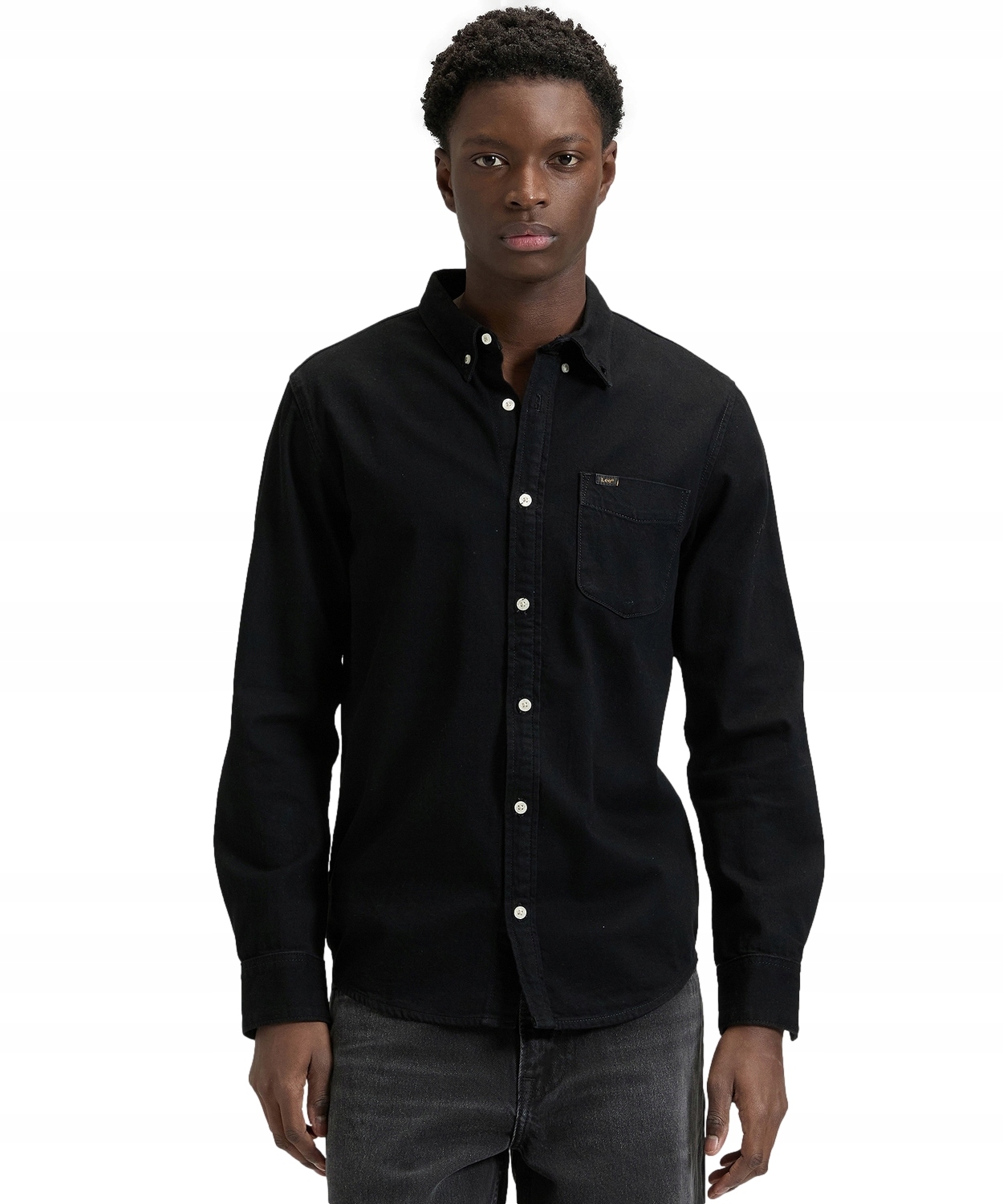 Košile Lee Button Down 112376555 Black XXL