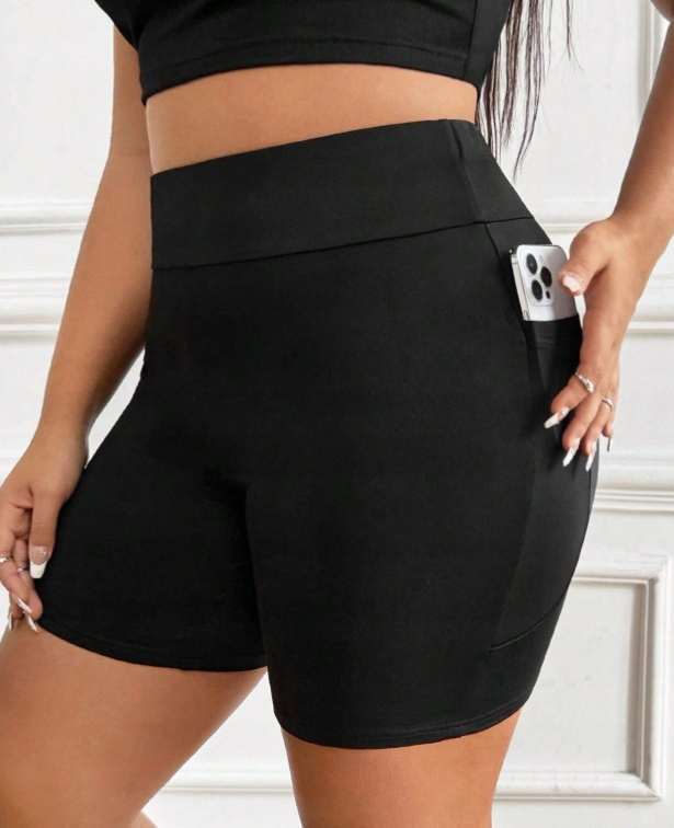 Shein Legginsy Krótkie Plus Size Sportowe 52 V7G