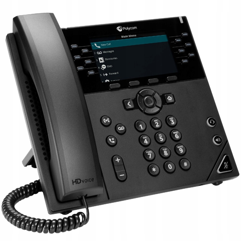 Telefon VoIP SIP POLYCOM Poly HD VVX450 12 linii PoE