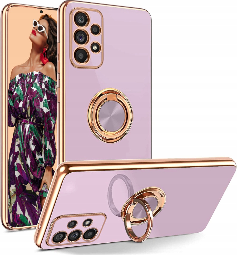 ETUI CASE SILICONE RING DO SAMSUNG A52 A52S +SZKŁO Dedykowany model Samsung Galaxy A52 A52S