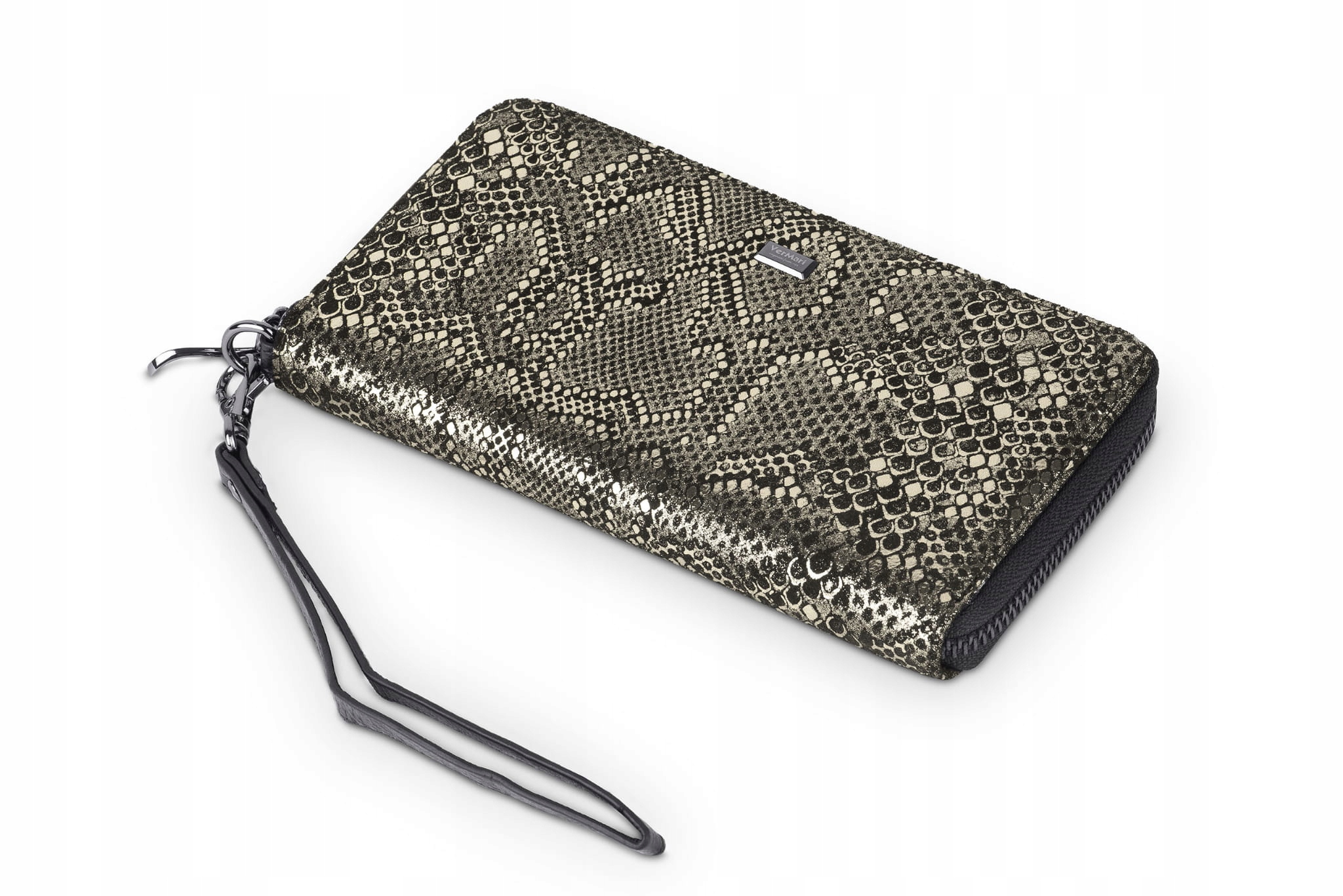 

Portfel damski Skórzany VerMari Złote Łuski