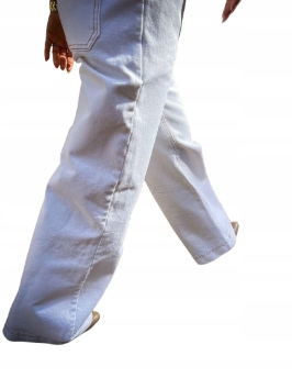 zvony džínové kalhoty džínové bavlna By O La La 40 L