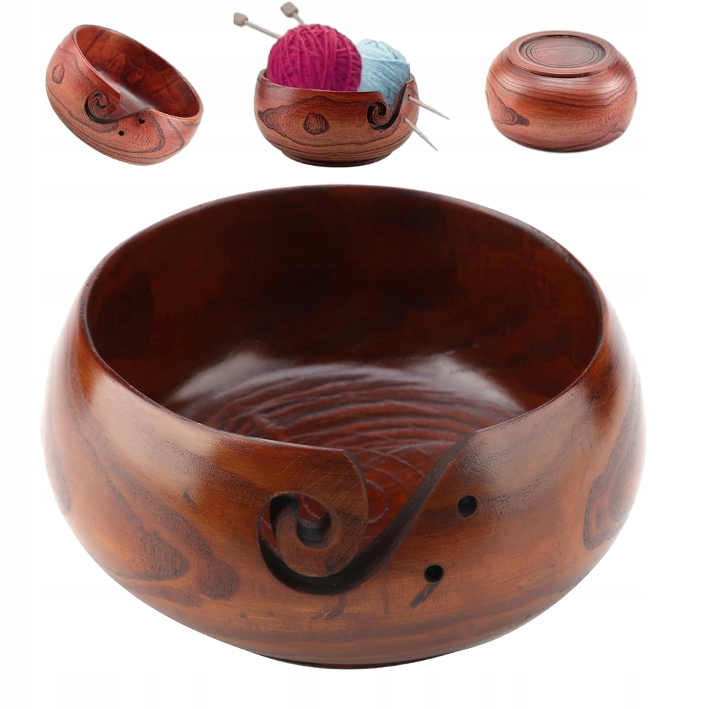 Multifunkční Dřevěná Miska Z Příze Pletení Miska Diy Yarn Bowl