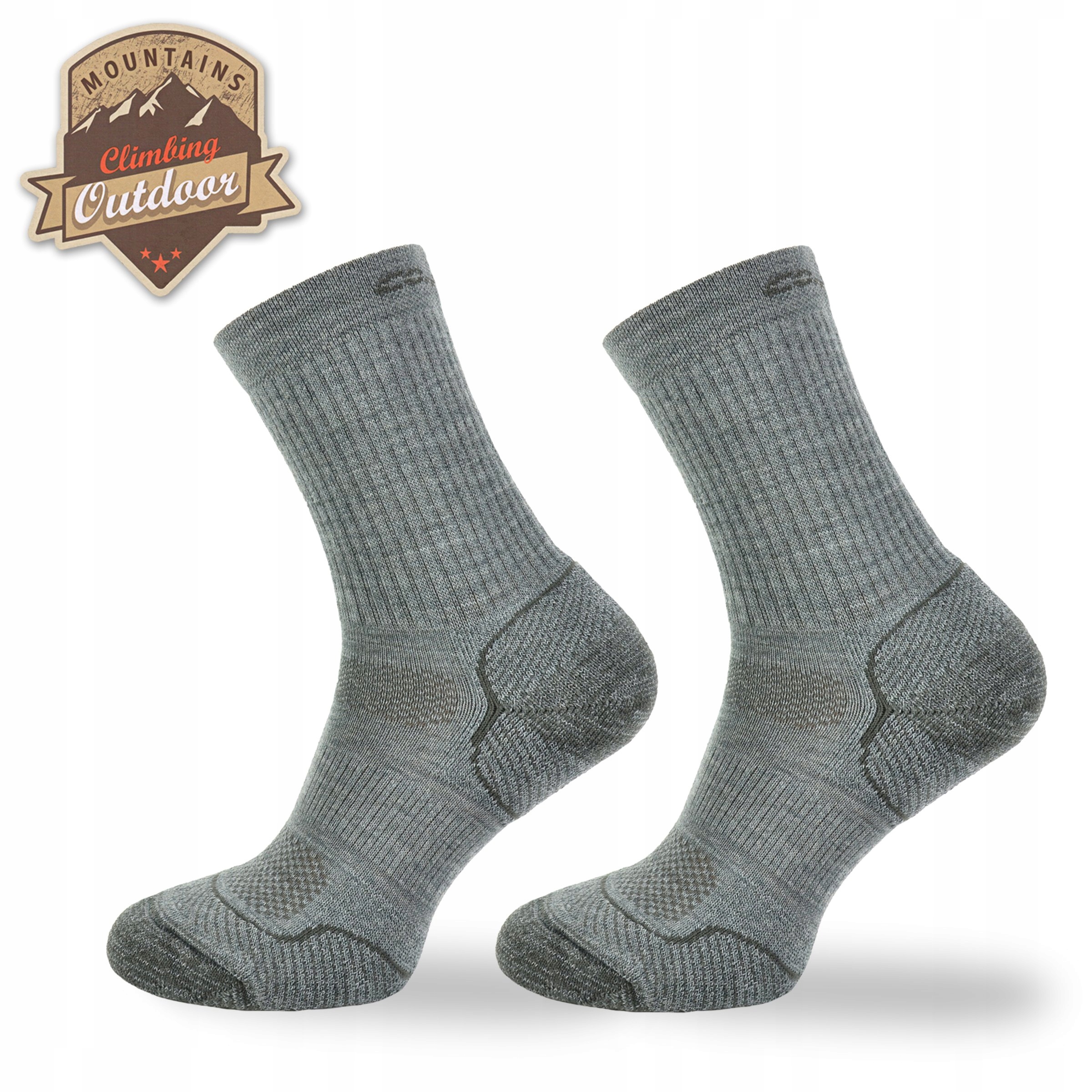 Oddychające skarpety turystyczne 50% merino - lato Fason do połowy łydki