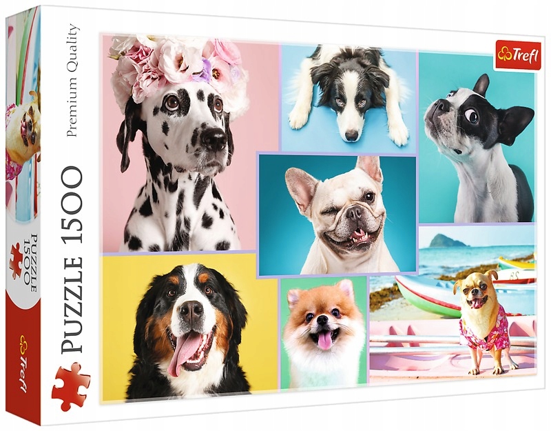 PUZZLE z KOLAŻEM Słodkie pieski 1500 ELEMENTÓW Trefl SATYSFAKCJONUJĄCE