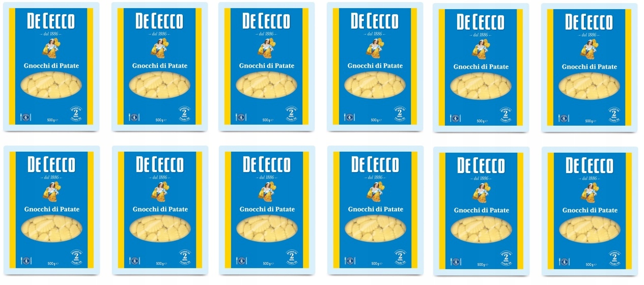 12 x 500 g De Cecco Gnocchi bramborové Karton