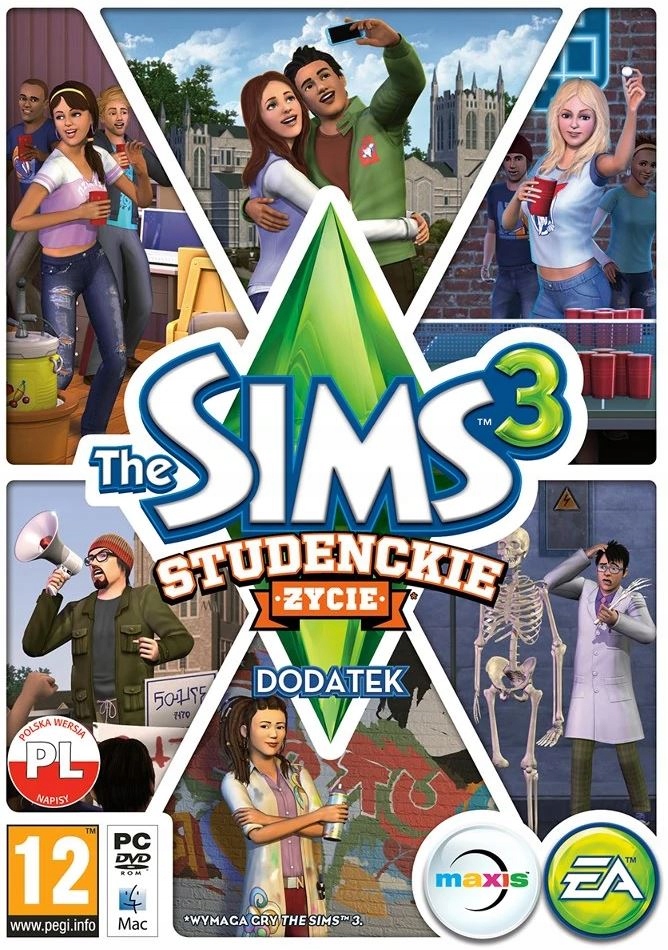 The Sims 3 Studenckie życie (klucz Kod Ea Origin)