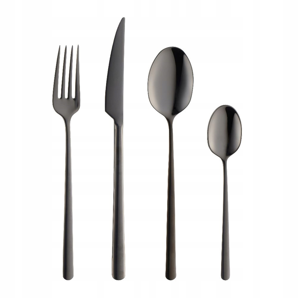 Villa Italia Sada čiernych príborov pre 6 osôb 24 kusov Mariza Black St
