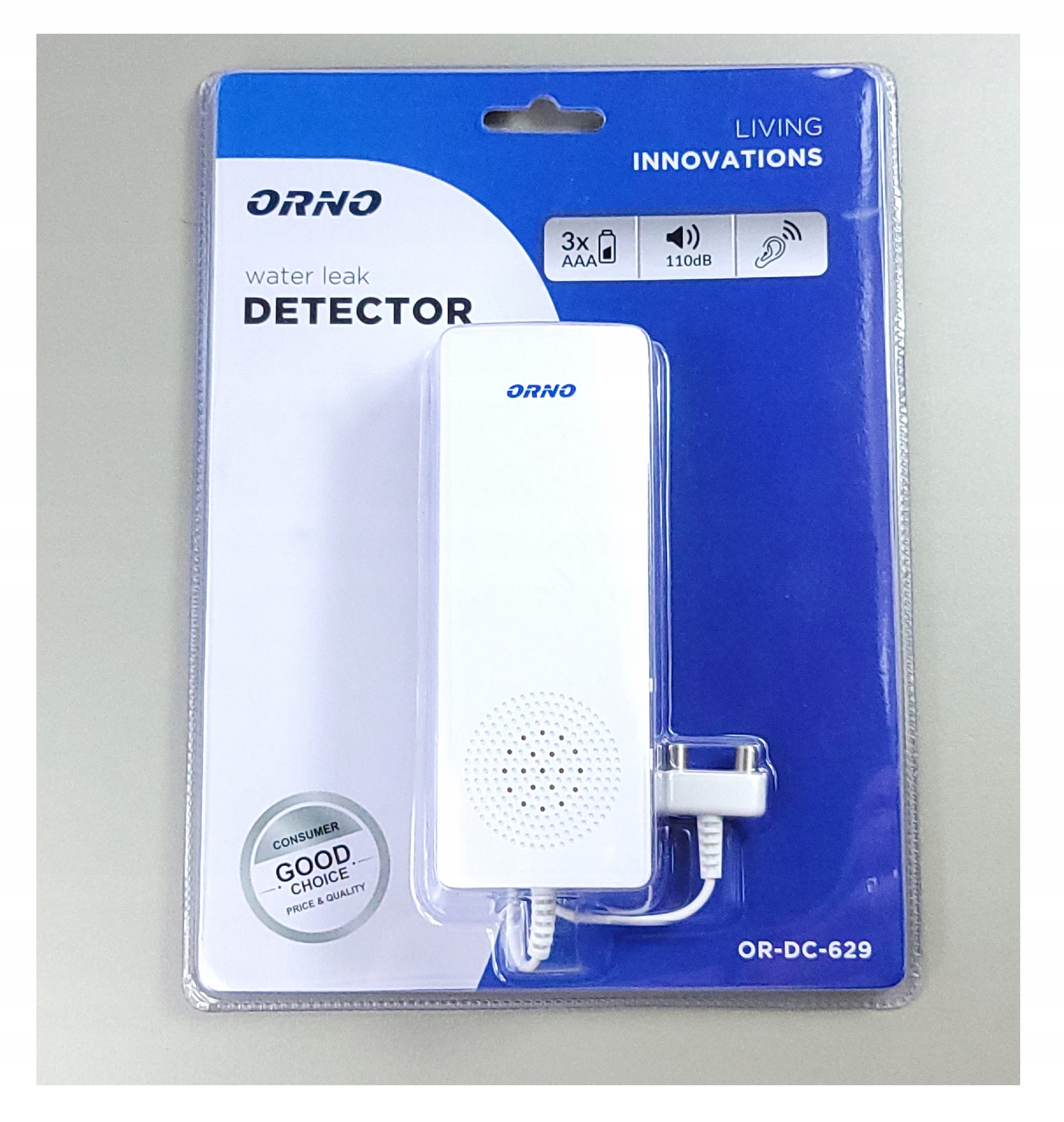 CZUJNIK ZALANIA WODĄ WODY BEZPRZEWODOWY BATERYJNY