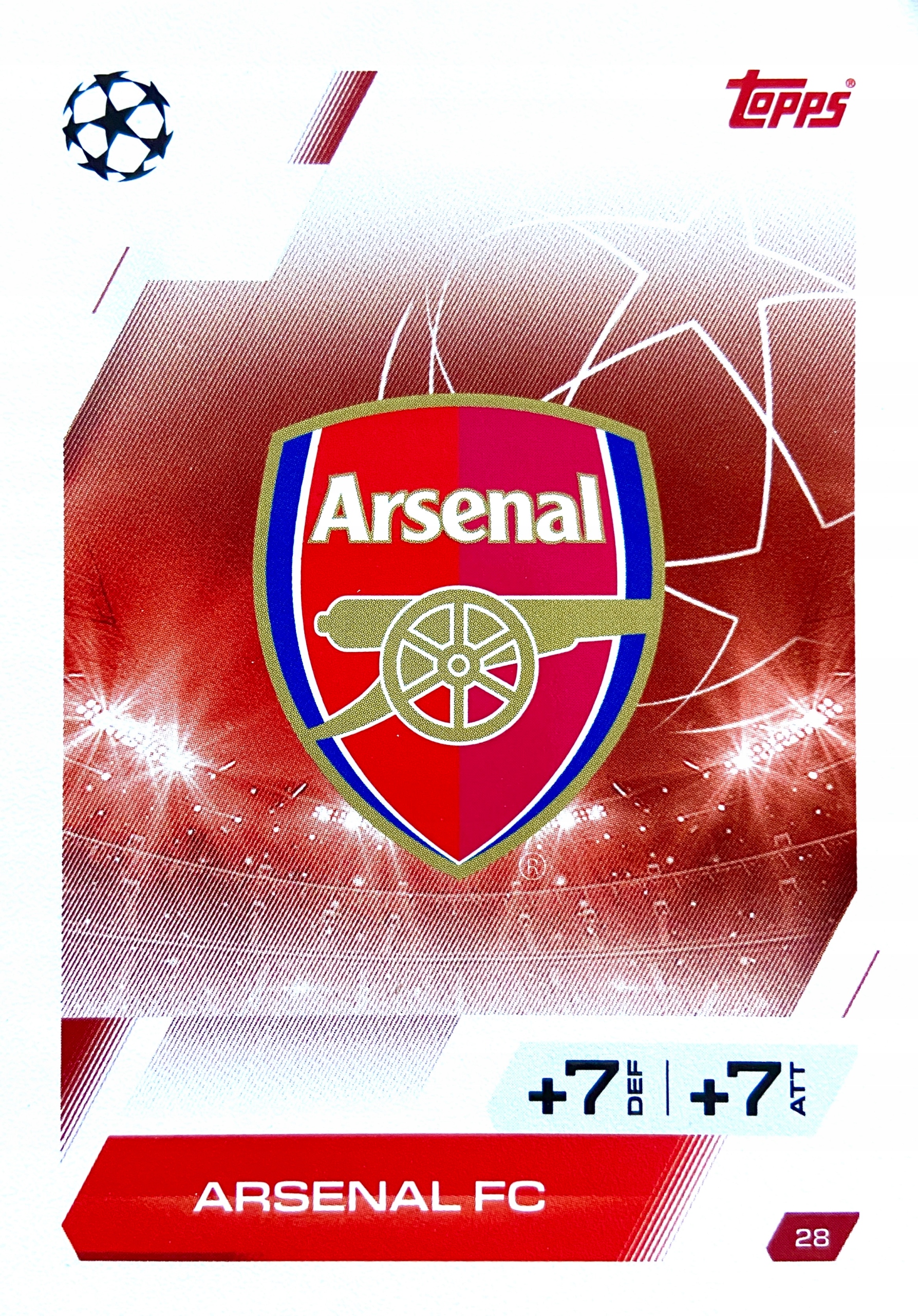 Match Attax Ucl 2025/26 2026 Team Badge Logo 28 Arsenal