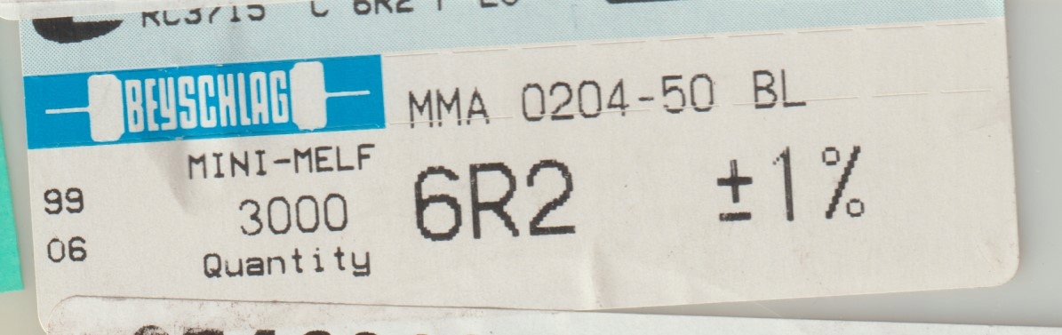 [100szt] 6R2 1% 50ppm rezystor Smd minimelf MMA0204 Beyschlag low noise