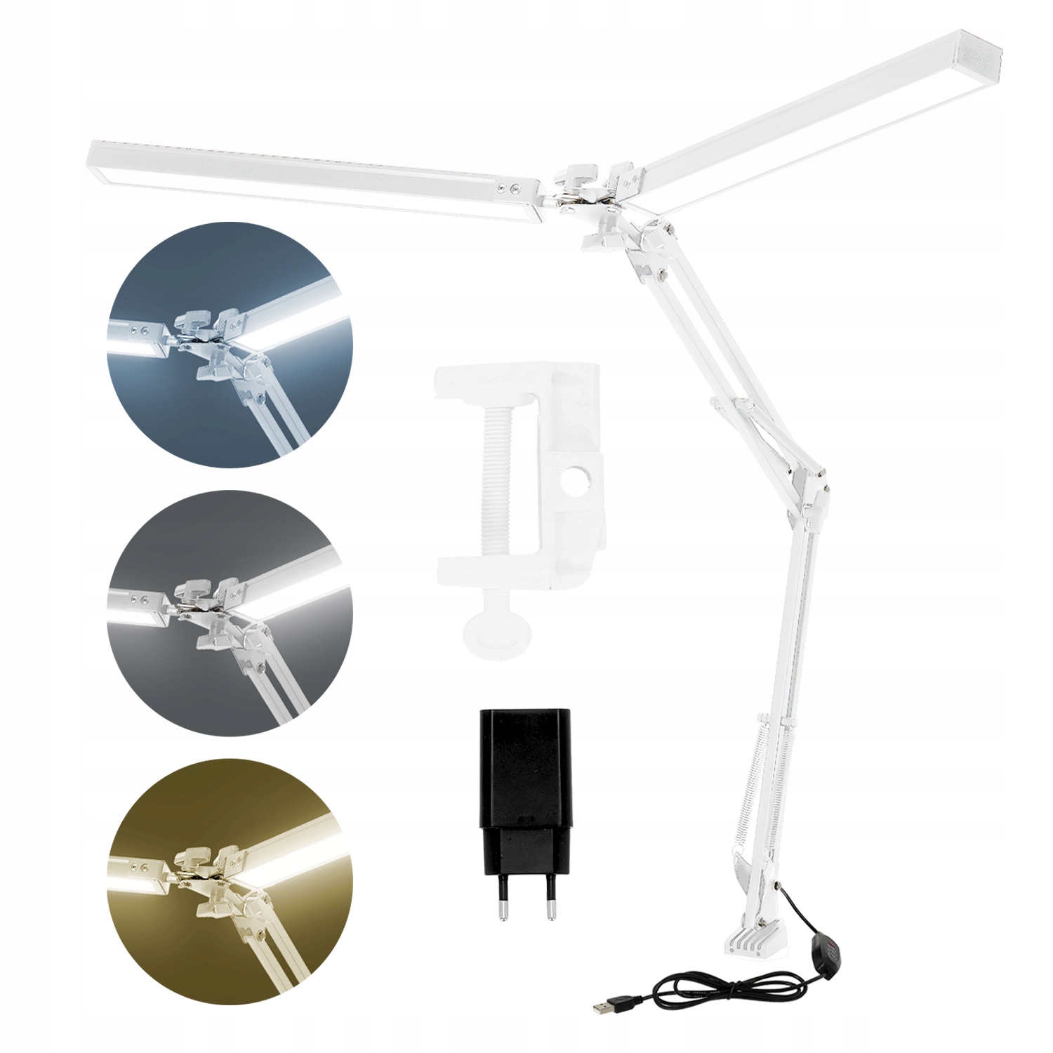 Led stolní lampa na psací stůl Kreslící lampa do kanceláře 28W 3CCT