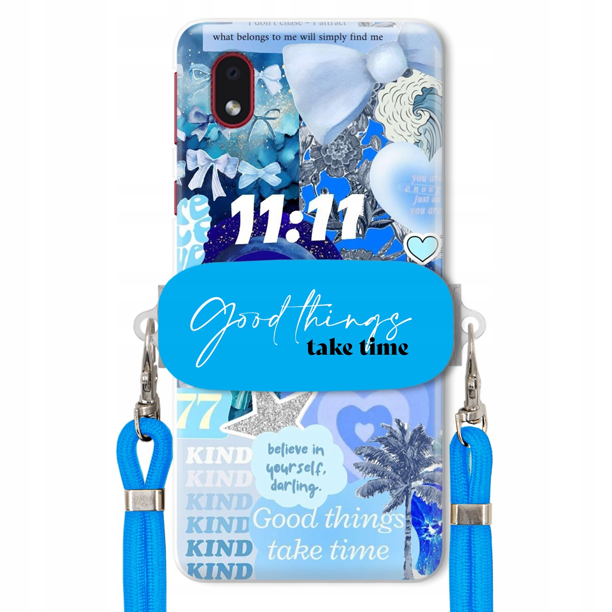 Puzdro pre Samsung A01 Core Držiak na vodítko Crossbody Good Things Take Time