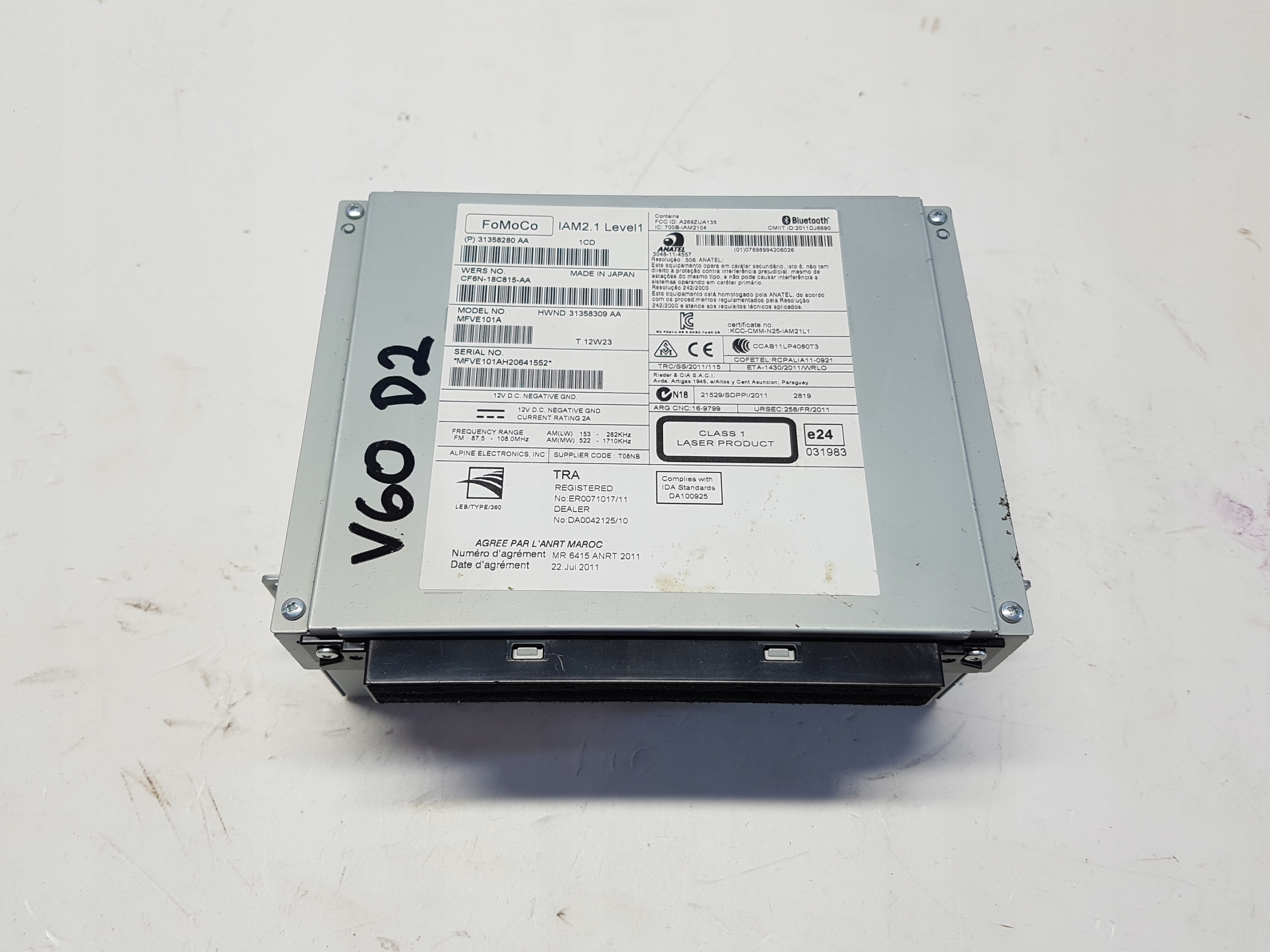 VOLVO V60 S60 II радио CD 31358280AA