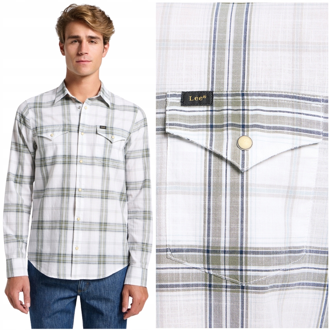 Lee Clean Western Shirt Mercantile bavlněná kostkovaná košile s M