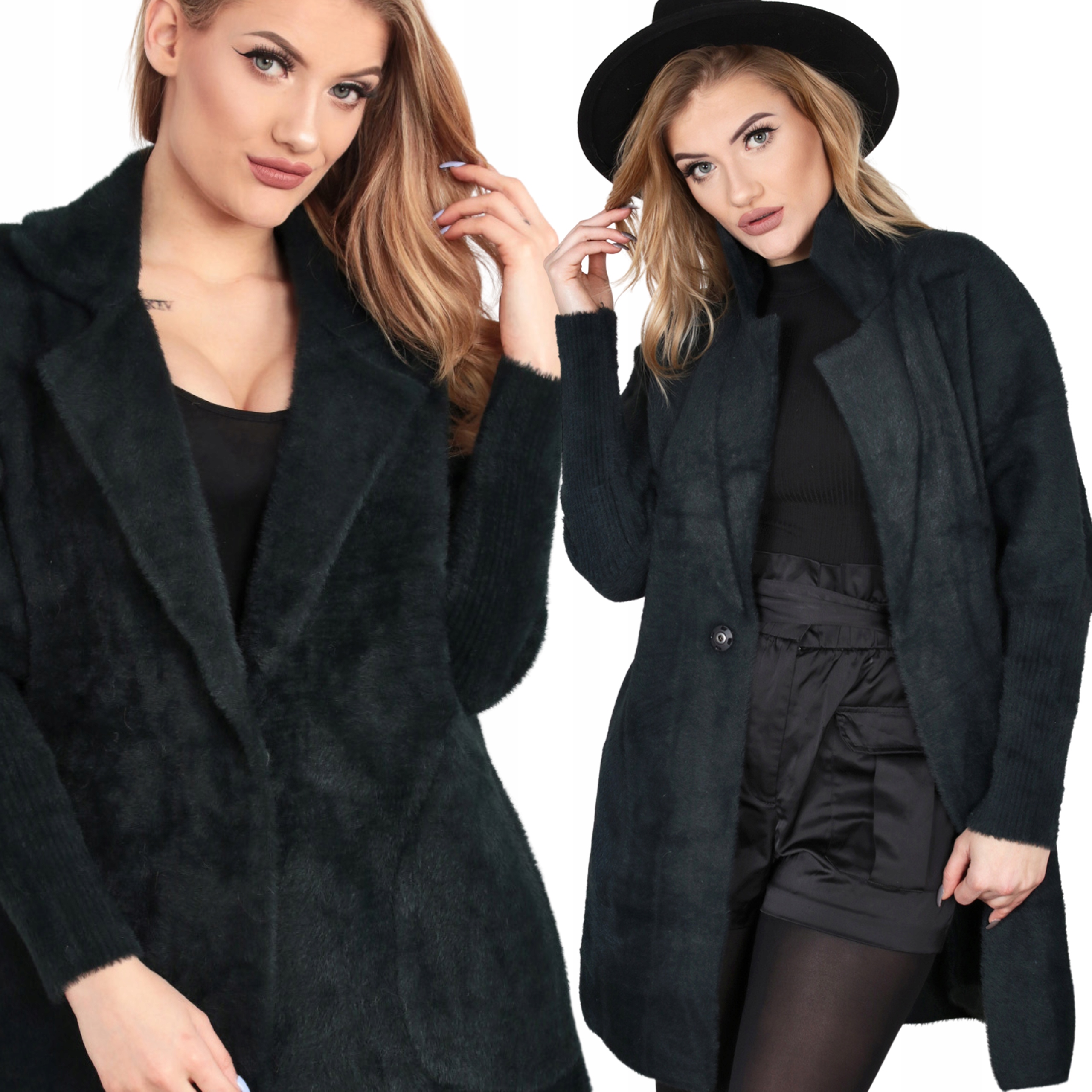 Alpaka Damska Kobieca Wygdona Elegacnka Krótka Kołnierz C.but Zielony 1918