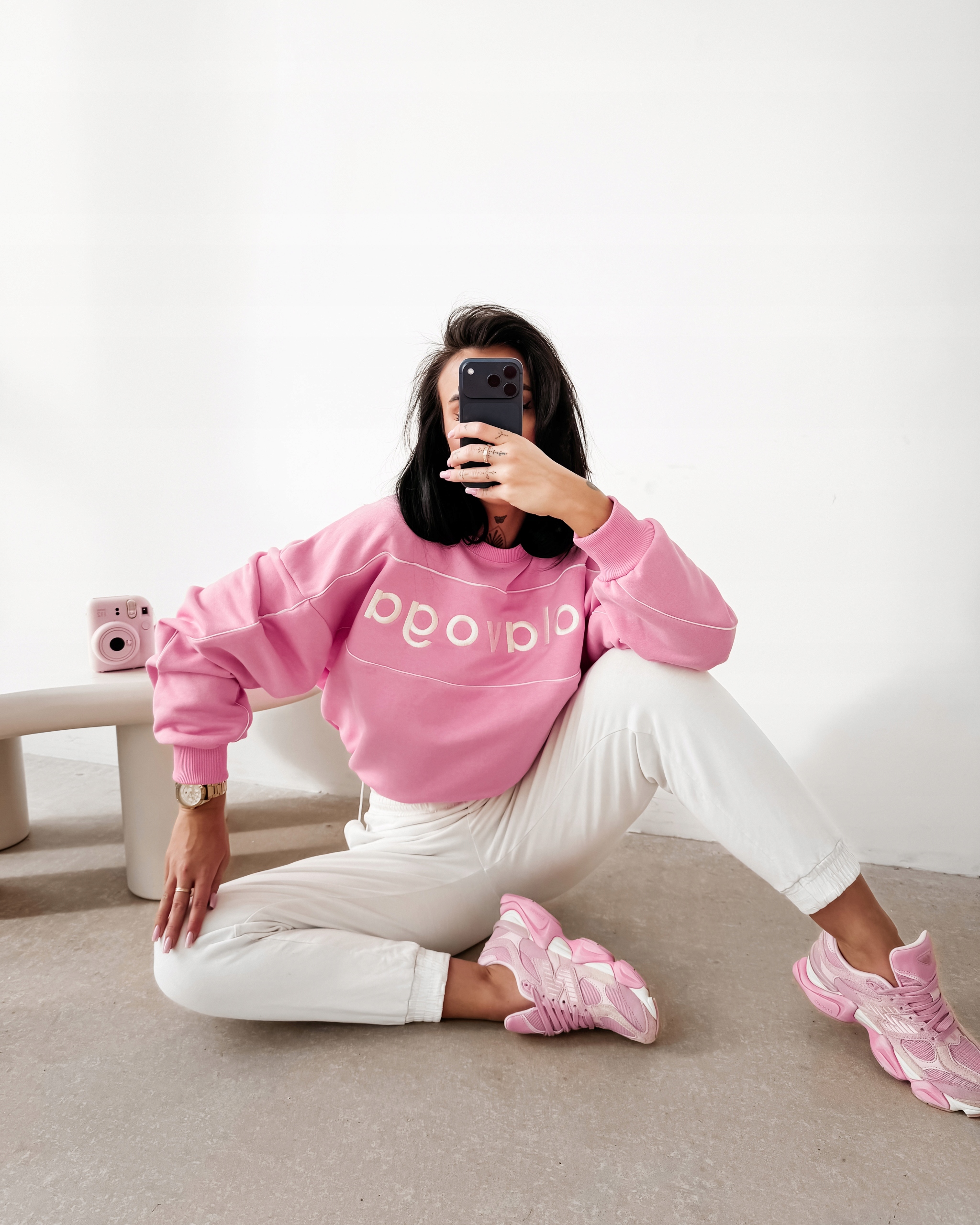 Mikina Mellow Olavoga Růžová S