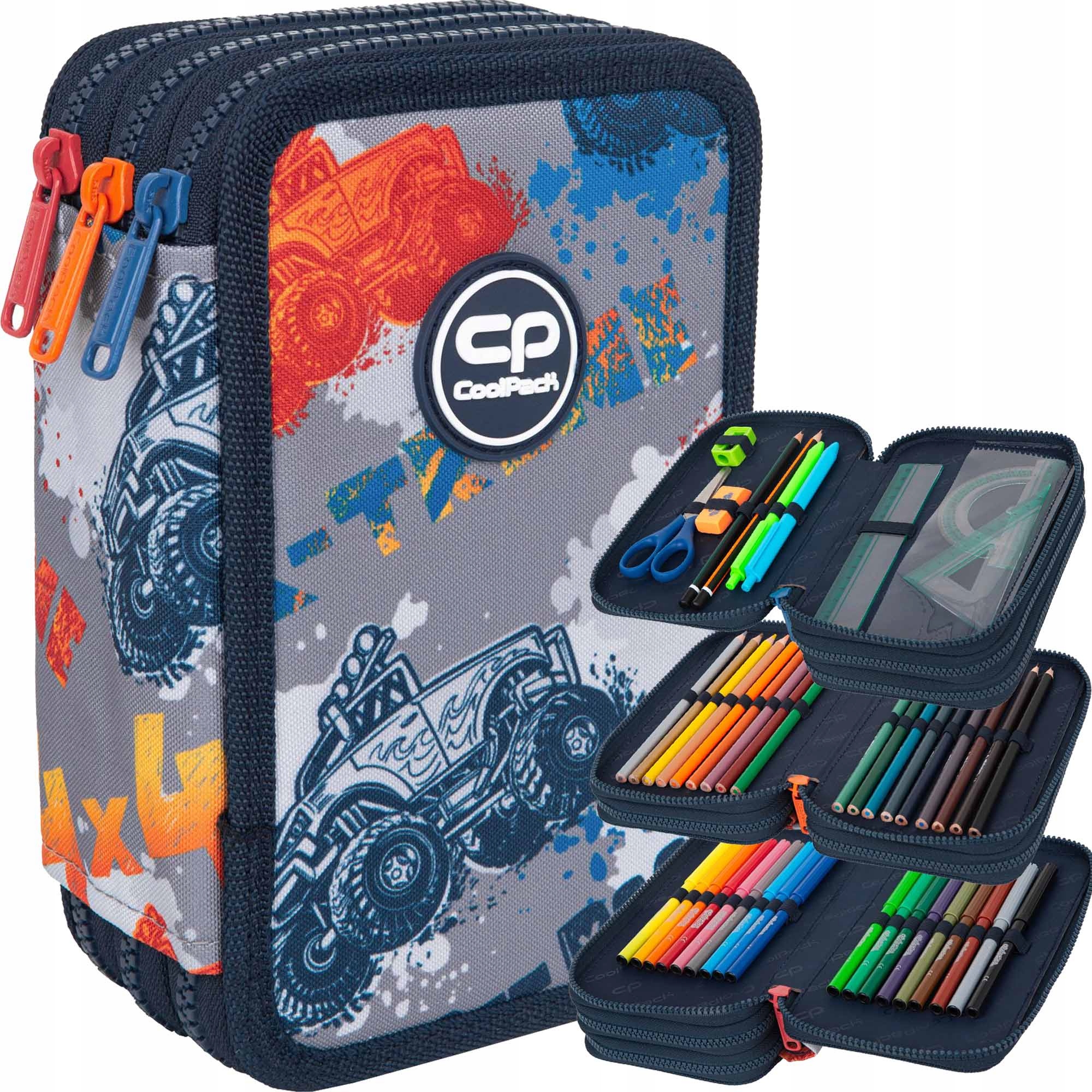 

Coolpack Piórnik Trzykomorowy Wyposażenie Offroad